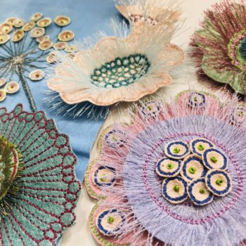 ‘Fantasy Flowers’ – Machine Embroidered Panel , D Ronaldson 2027