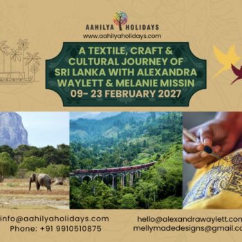 Textile, Craft & Cultural Tour of Sri Lanka with Alex Waylett & Melanie Missin *Feb 2027