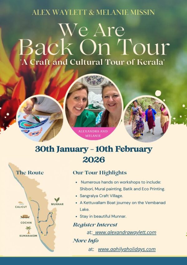 Craft & Cultural Tour of Kerala with Alex Waylett & Melanie Missin *Jan 2026