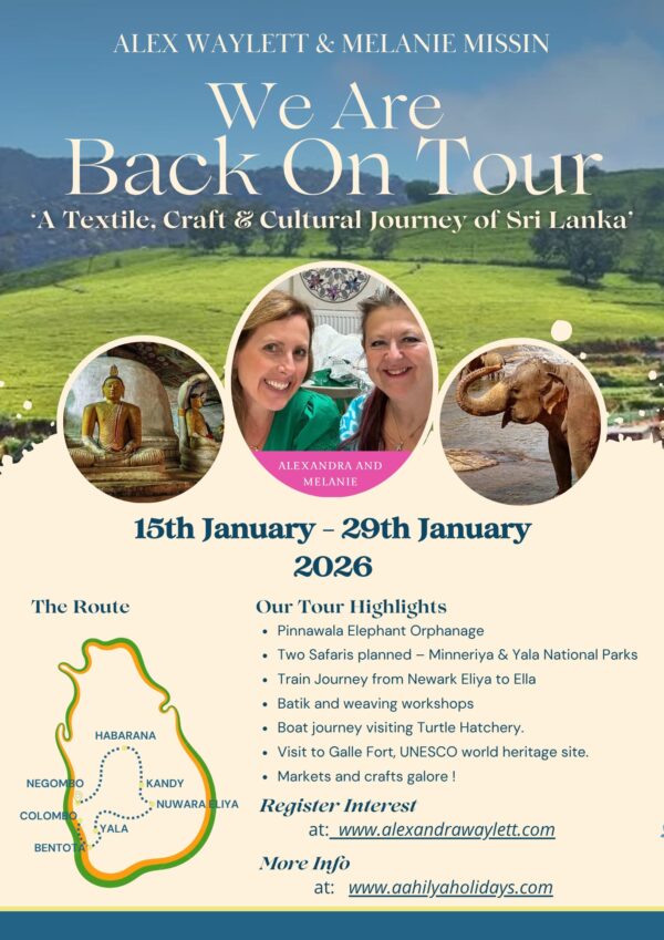 Textile & Craft Tour of Sri Lanka with Alex Waylett & Melanie Missin *January 2026
