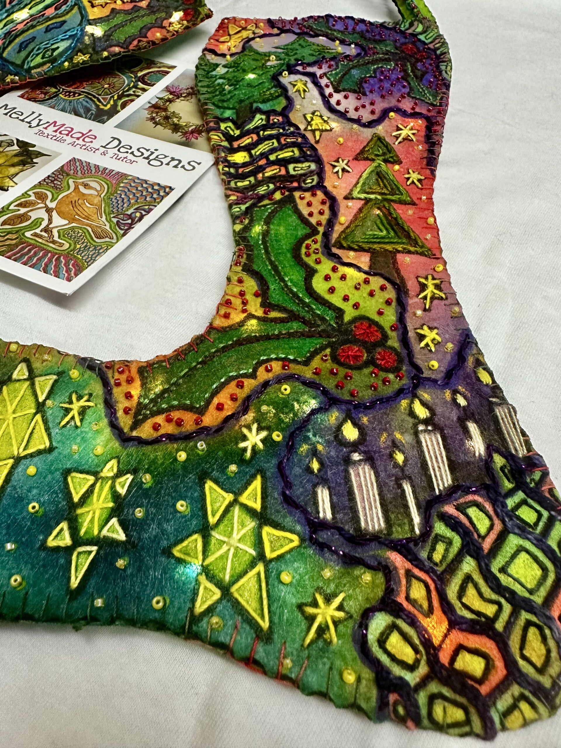 'Stockings Alight' Christmas Hand Stitch with Mellymade*New 2026 - Image 3